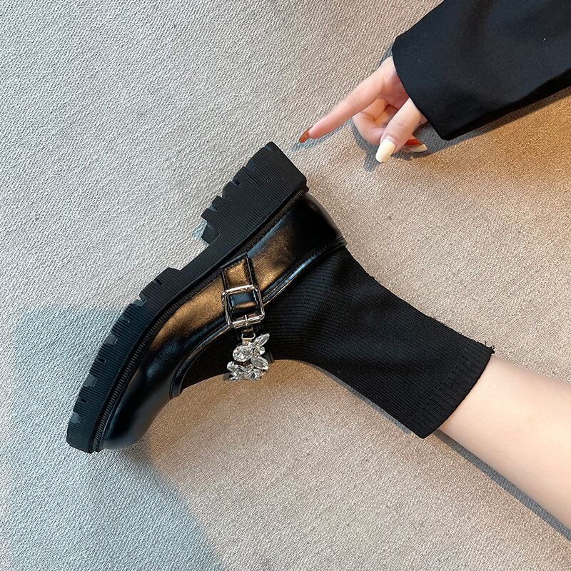 ソックス ブーツサマーニットスタイルショートスプリングオータムシングル 靴 シューズ 春物 夏物 秋物 タイツ ストッキング 部族の婦人靴84463336613