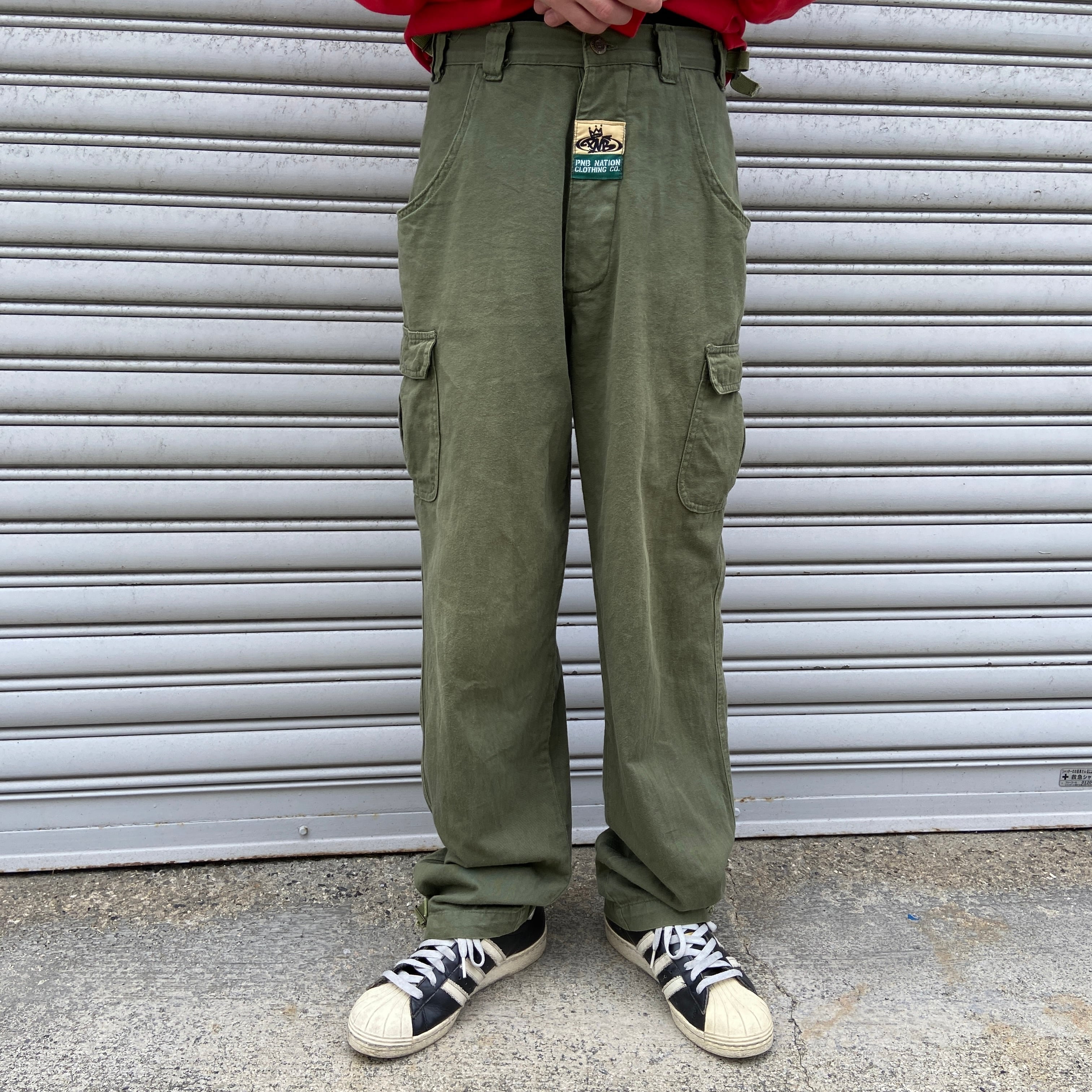 90s USA製 PNB ピーエヌビー カーゴパンツ カーキ W32 | 古着屋 Uan 90s USA製 PNB ピーエヌビー カーゴパンツ カーキ W32 | 古着屋 Uan