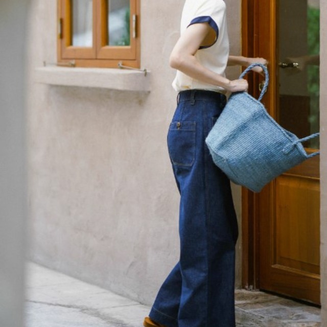 ステッチワイドデニム