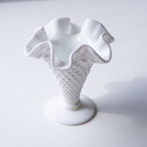 Fenton Frill Vase (White)