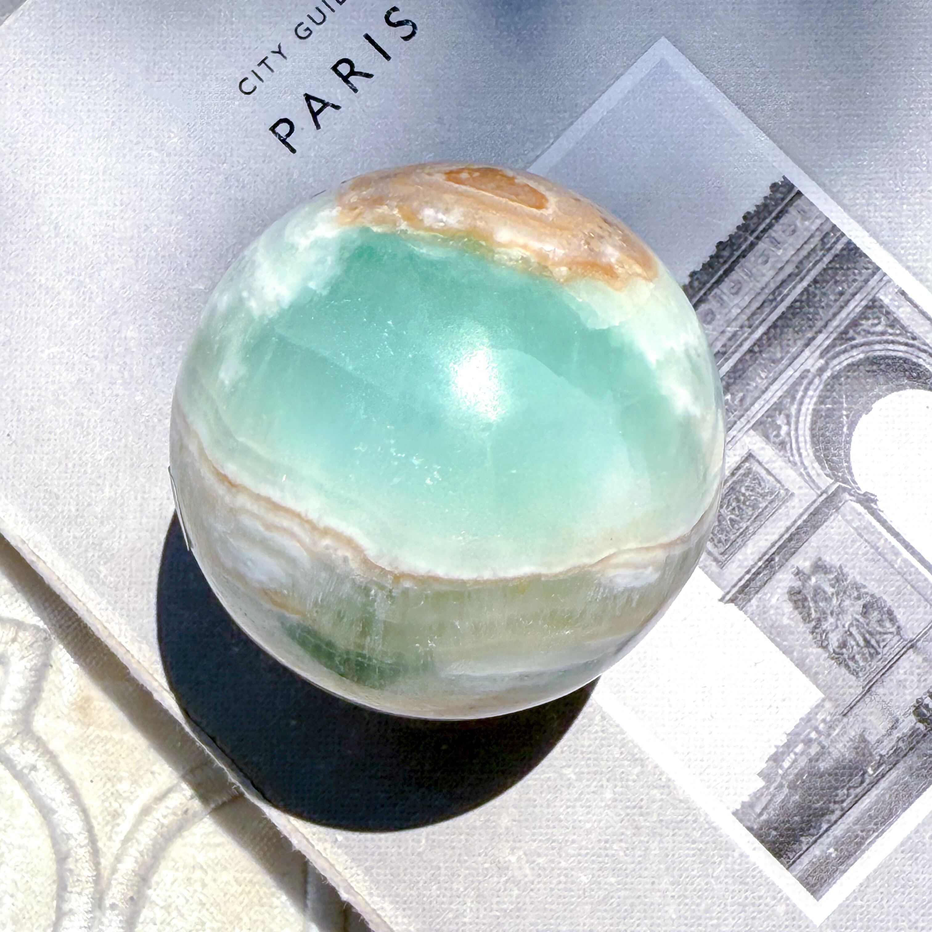 Caribbean Blue Calcite Sphere 10 ✧ カリビアンブルーカルサイト