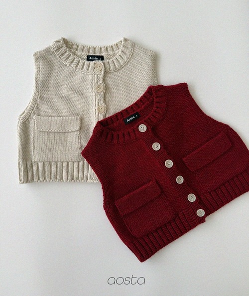 Aosta［取寄］knit cookie vest 26autumn