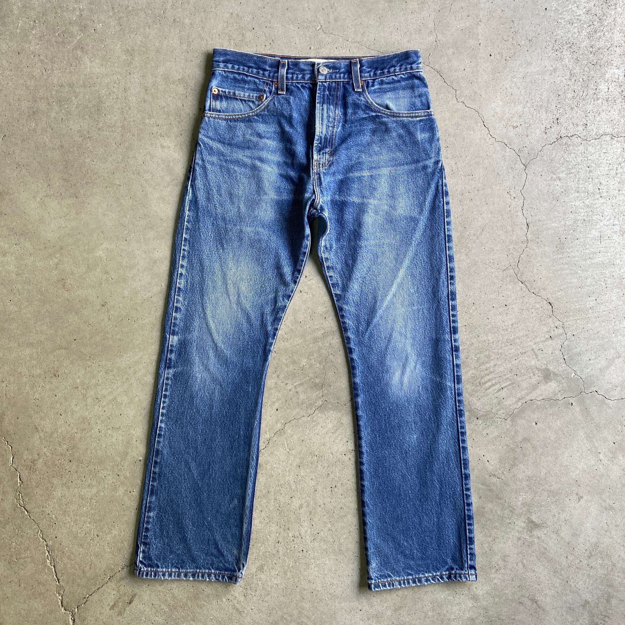 00s Used y2k paint boots cut denim pants