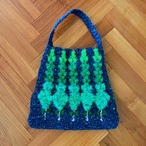 ネイビーにキラキラの木が並んだめちゃかわいいトートバッグ