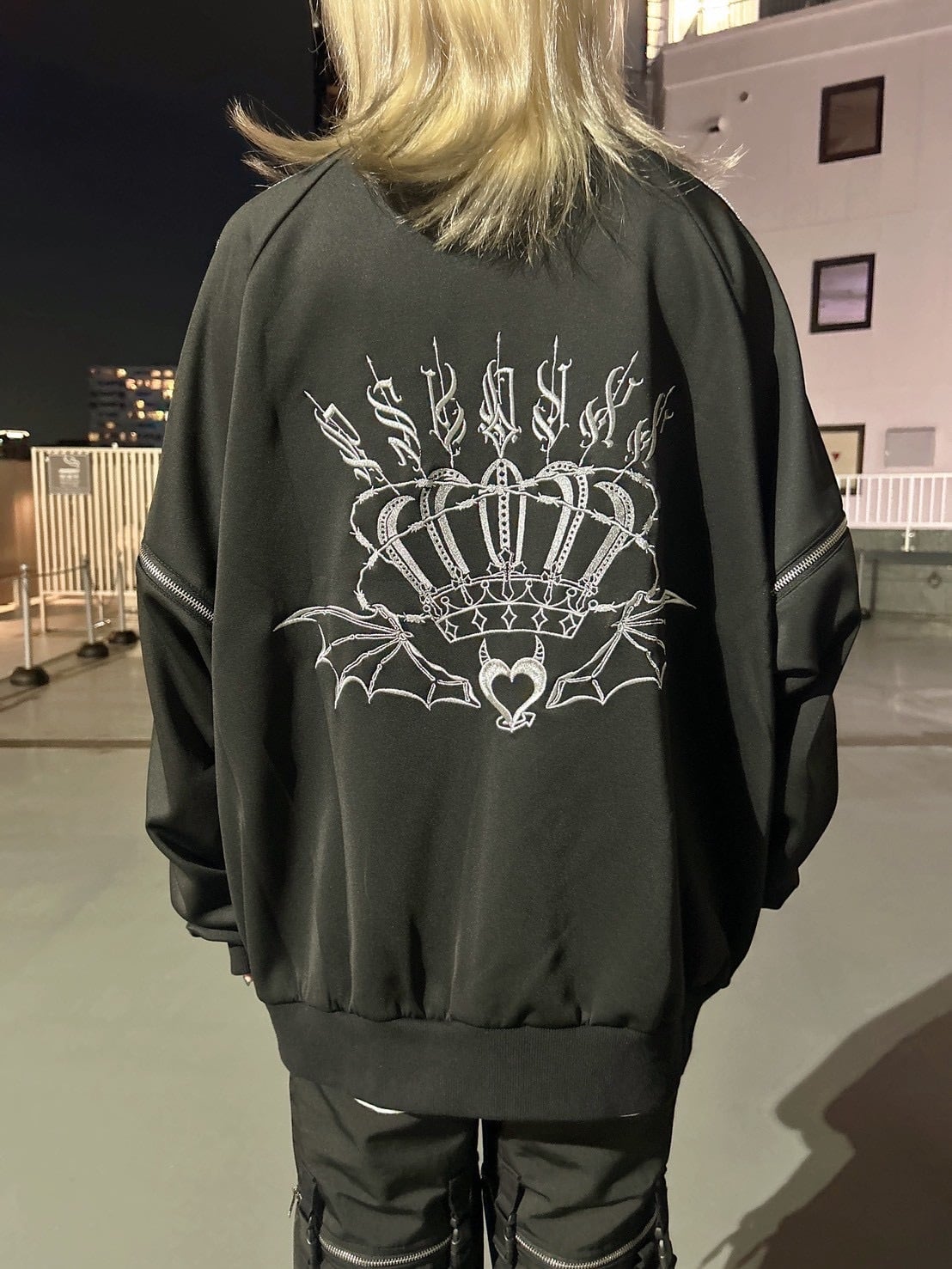 PSYNYXX バッククラウン刺繍ジャージ サブカル 地雷 | 韓国系ユニ