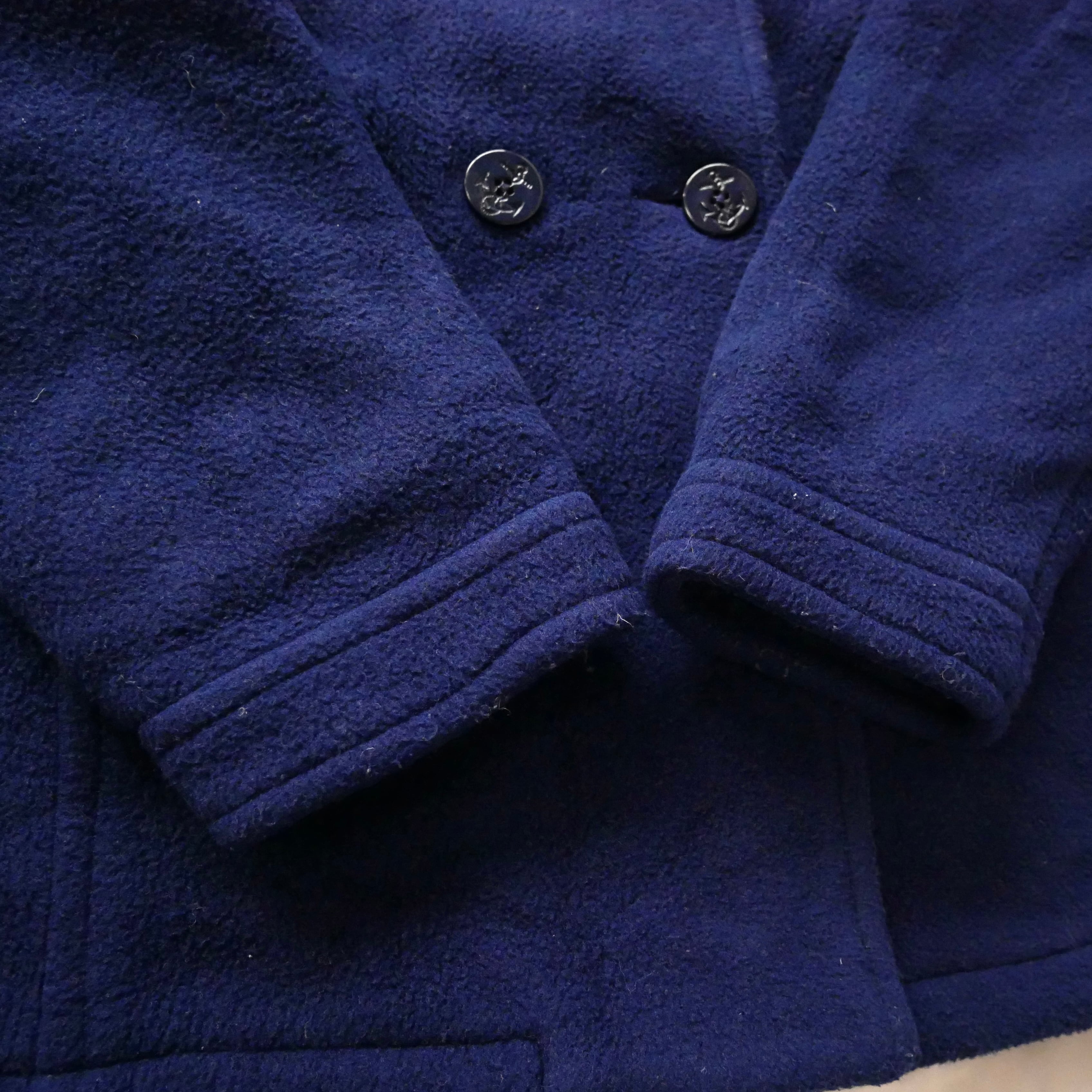 90s madeinUSA L.L.Bean fleece P-coat 90年代 ネイビー アメリカ製