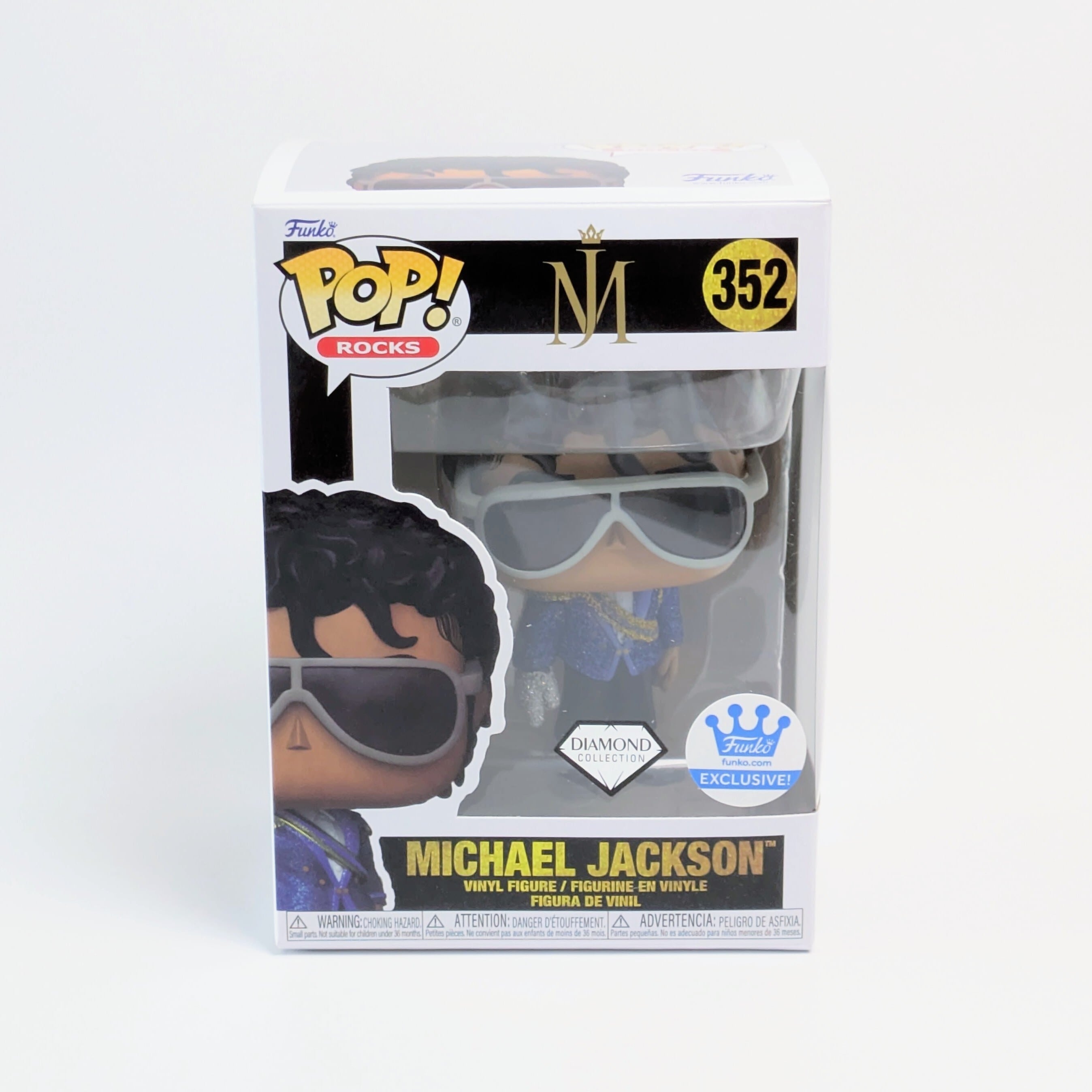 ☆US直輸入☆FUNKO 【 POP! ROCKS VINYL FIGURE Michael Jackson マイケル・ジャクソン #352 】 マイケル・ジャクソン Diamond Collection（1984年グラミー賞衣装モデル） 」ソフビ / ビニールフィギュア〚アメリカン雑貨 アメトイ〛