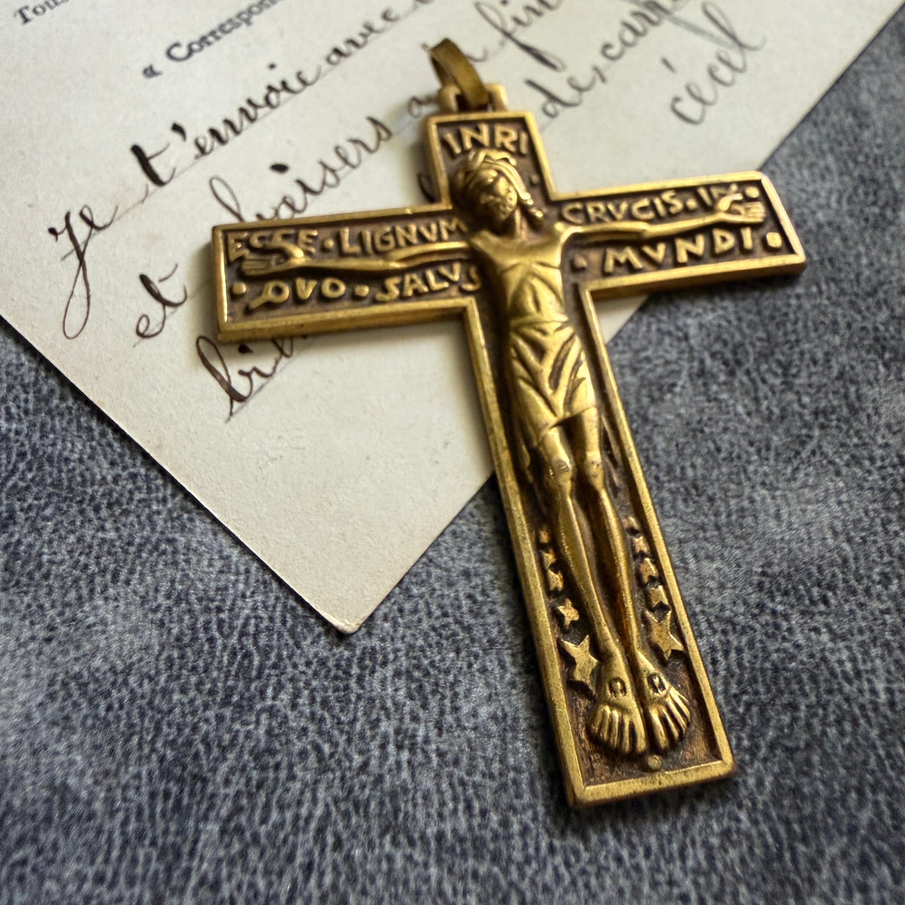 希少F.Py作✴︎キリストの磔刑クロス | Antique medaille Mary