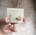 pompon dahlia 手編みアクセサリーイヤリング　FP8