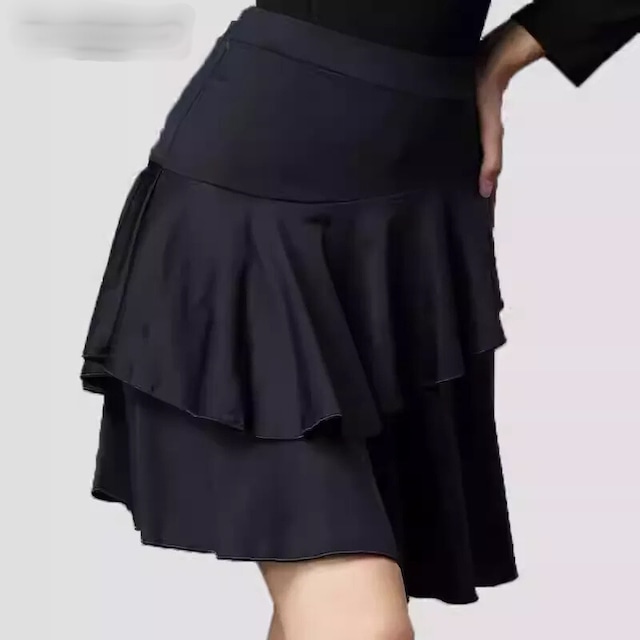 フリル アシンメトリー ミニ ダンススカート　ds1488