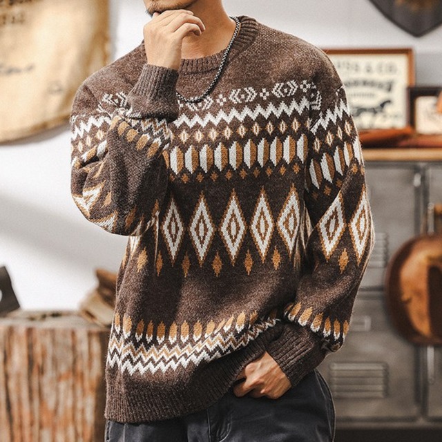 Vintage ethnic heavy knit