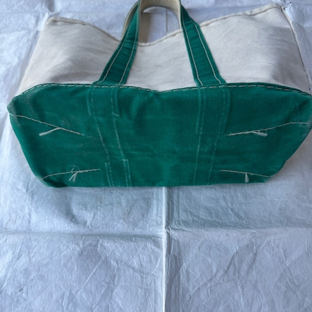 L.L.Bean ボートアンドトート M グリーン 80s 画像7