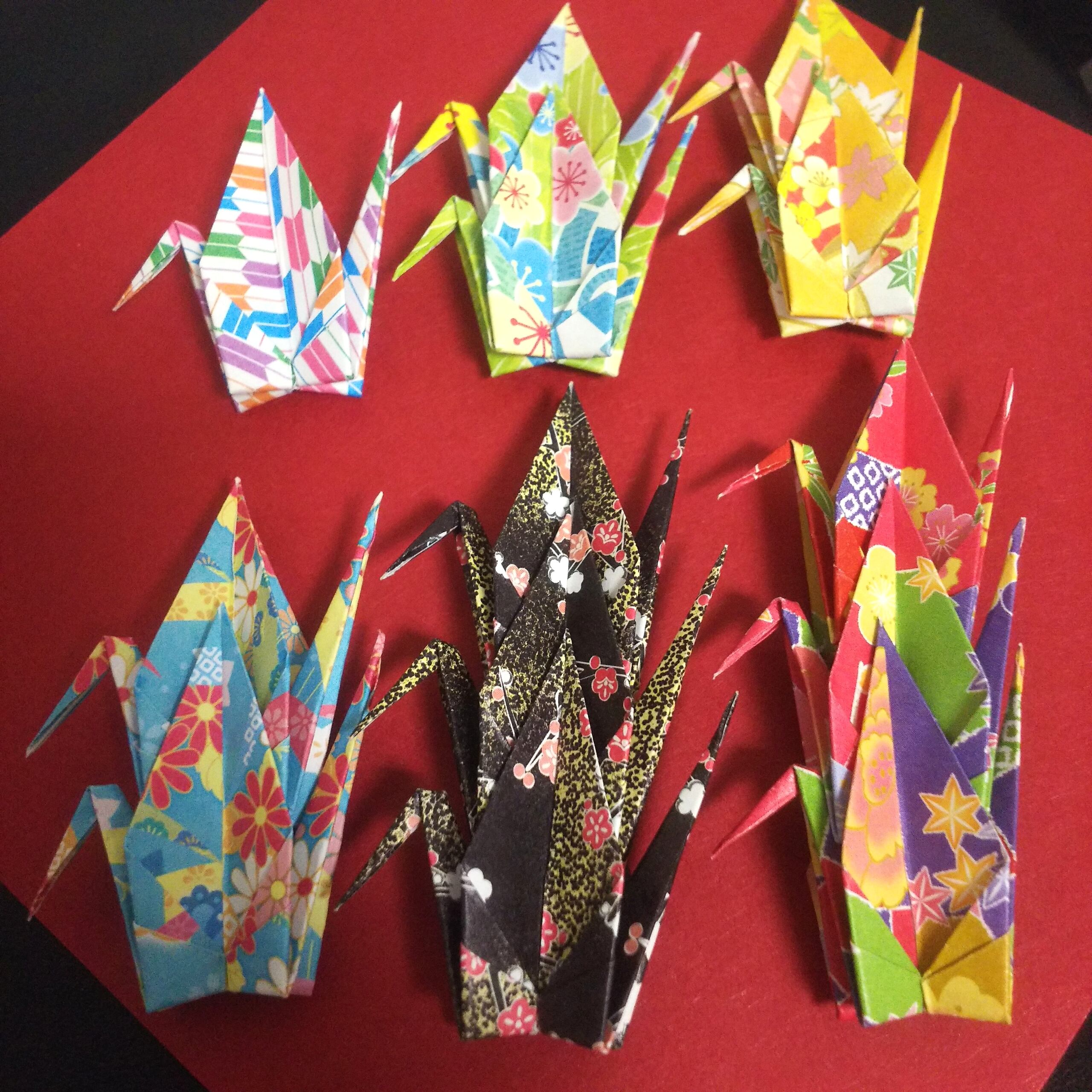 モダン和柄の折り鶴 神前式 和装婚折り鶴シャワー演出 和風撮影小物 180羽入り 折鶴亭美郷