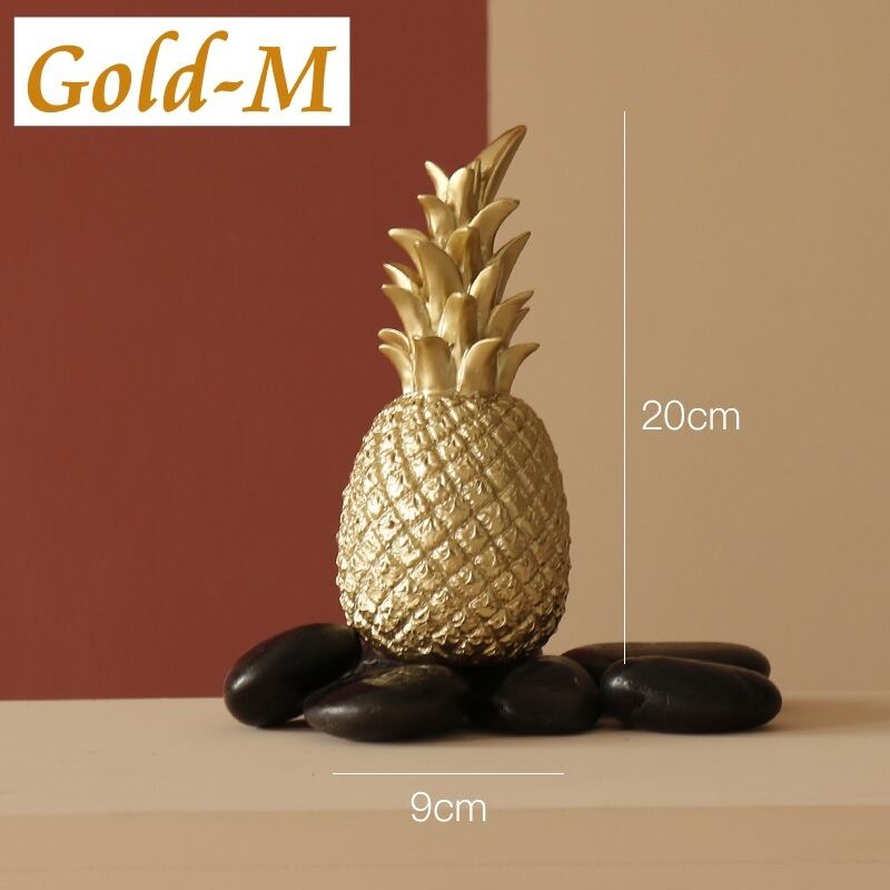 パイナップルのオブジェ 置物 ゴールド ブラック ホワイト | Russel