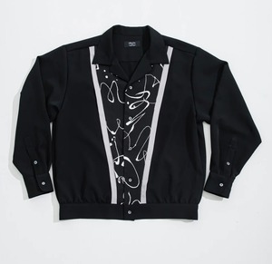 ORATA / rocka paint long sleeve shirt-BLACK / ロカビリーシャツ