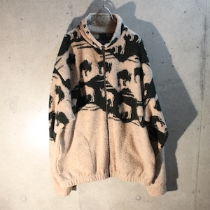 90s Animal Fleece Jacket