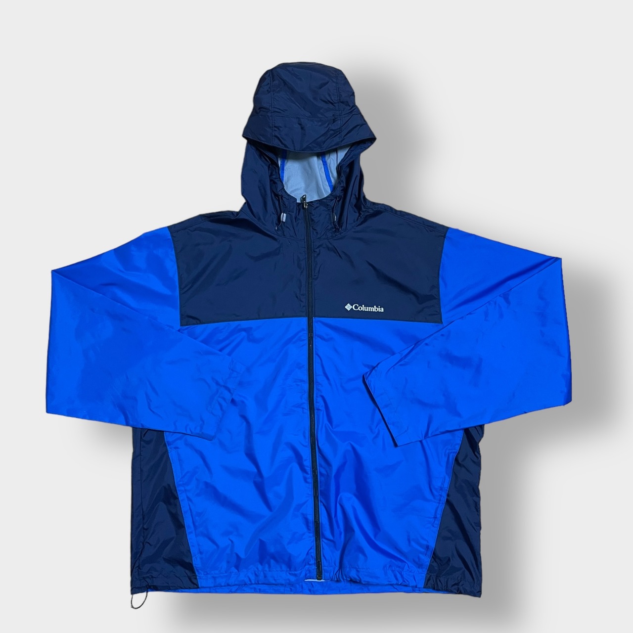 Columbia ナイロンジャケット ライトアウター ワンポイントロゴ XXL ビッグサイズ 切替 コロンビア アウトドア us古着