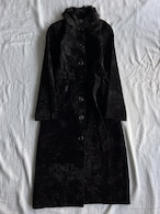 "Vintage" Velour Fur Long Coat