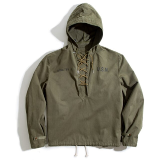 Army Green Hooded Pullover Long Sleeve Deck Hoodie Jacket