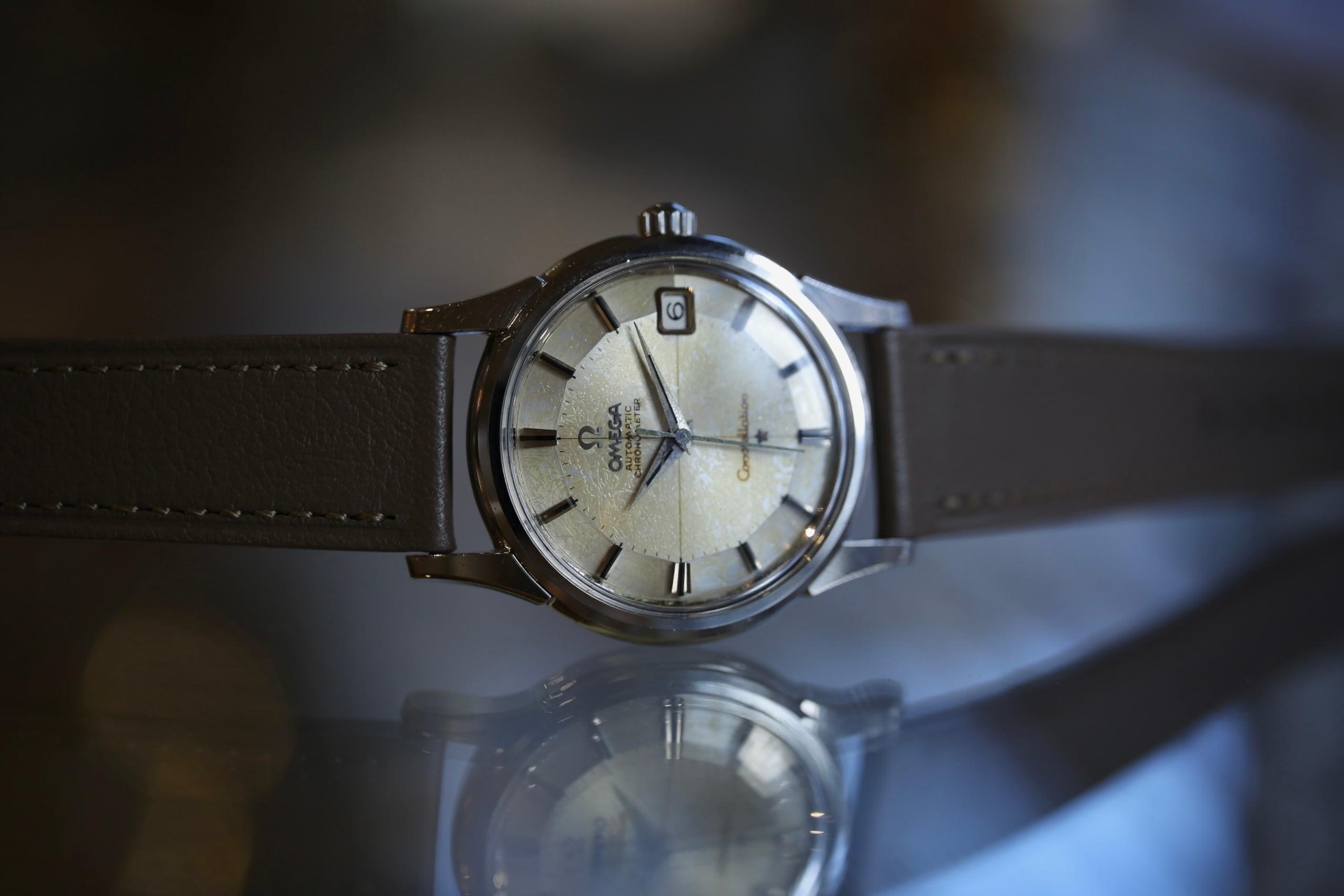 OMEGA】 1961年製 オメガ コンステレーション 12角 ”パイ皿 ” ブラウン