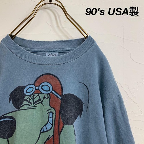 希少 90‘s USA製 ケンケン 両面 ビッグデザイン ボロt tシャツ