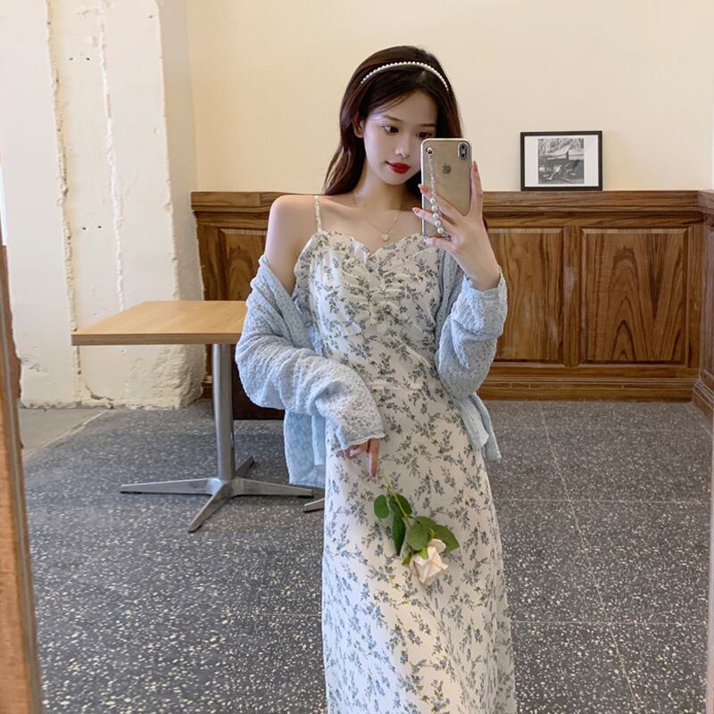 フローラルドレス サマーシフォンロングスカート 夏物 花柄 スーパーモール59936832347