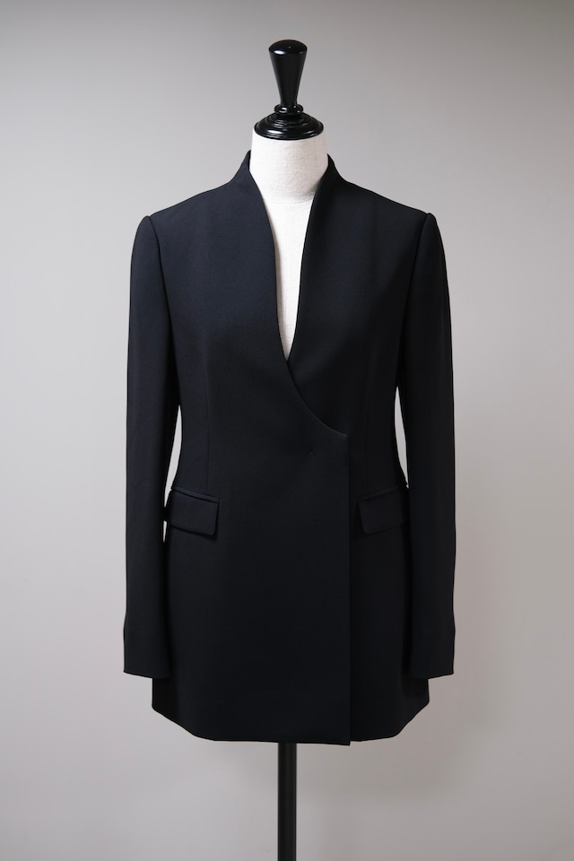 【Mame Kurogouchi】Collarless Double Breasted Suit Jacket