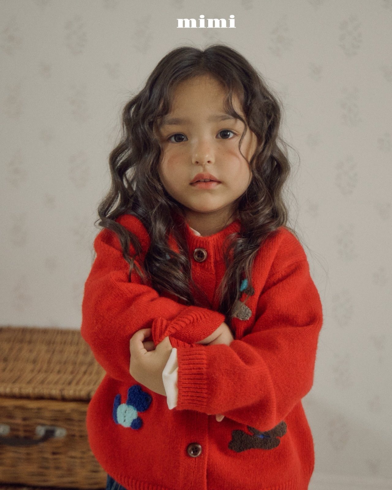 red L［即納］dog cardigan 26autumn/ bymimi