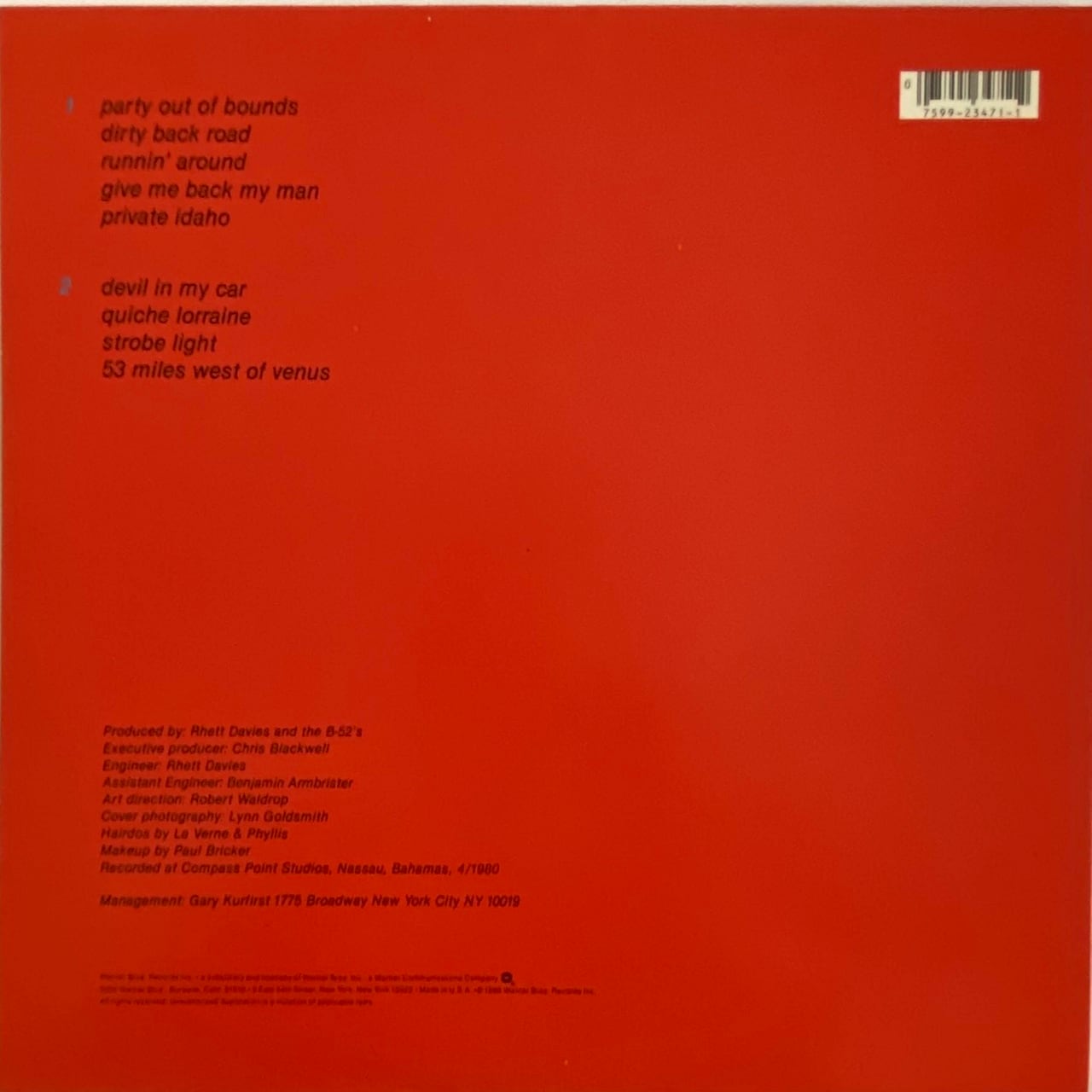 レコード LP】The B-52's – Wild Planet | マメシバレコード mameshiba records