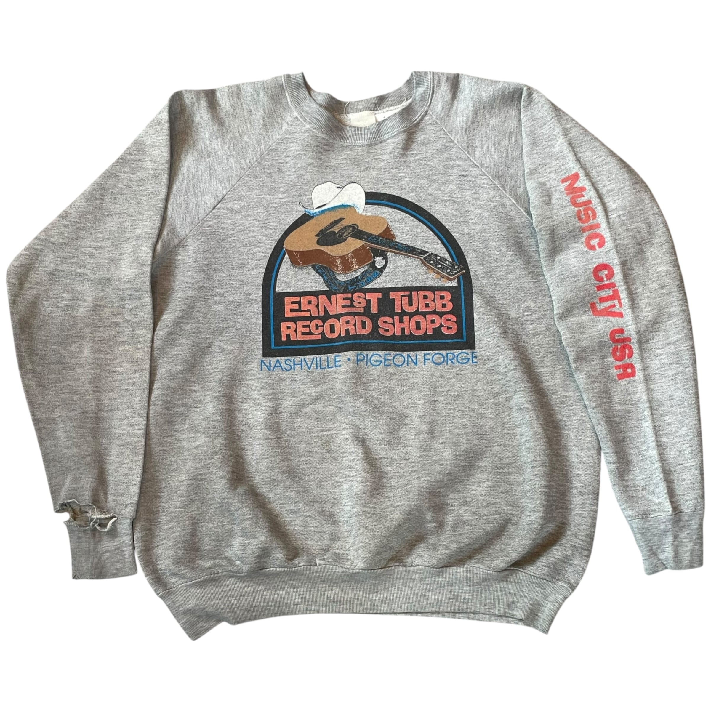 80s ERNEST TUBB RECORD SHOPS print sweat