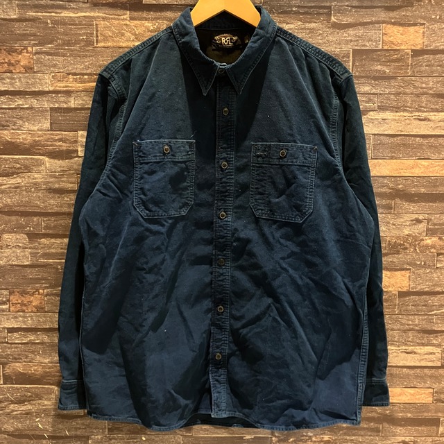RRL INDIGO CORDUROY WORK SHIRT