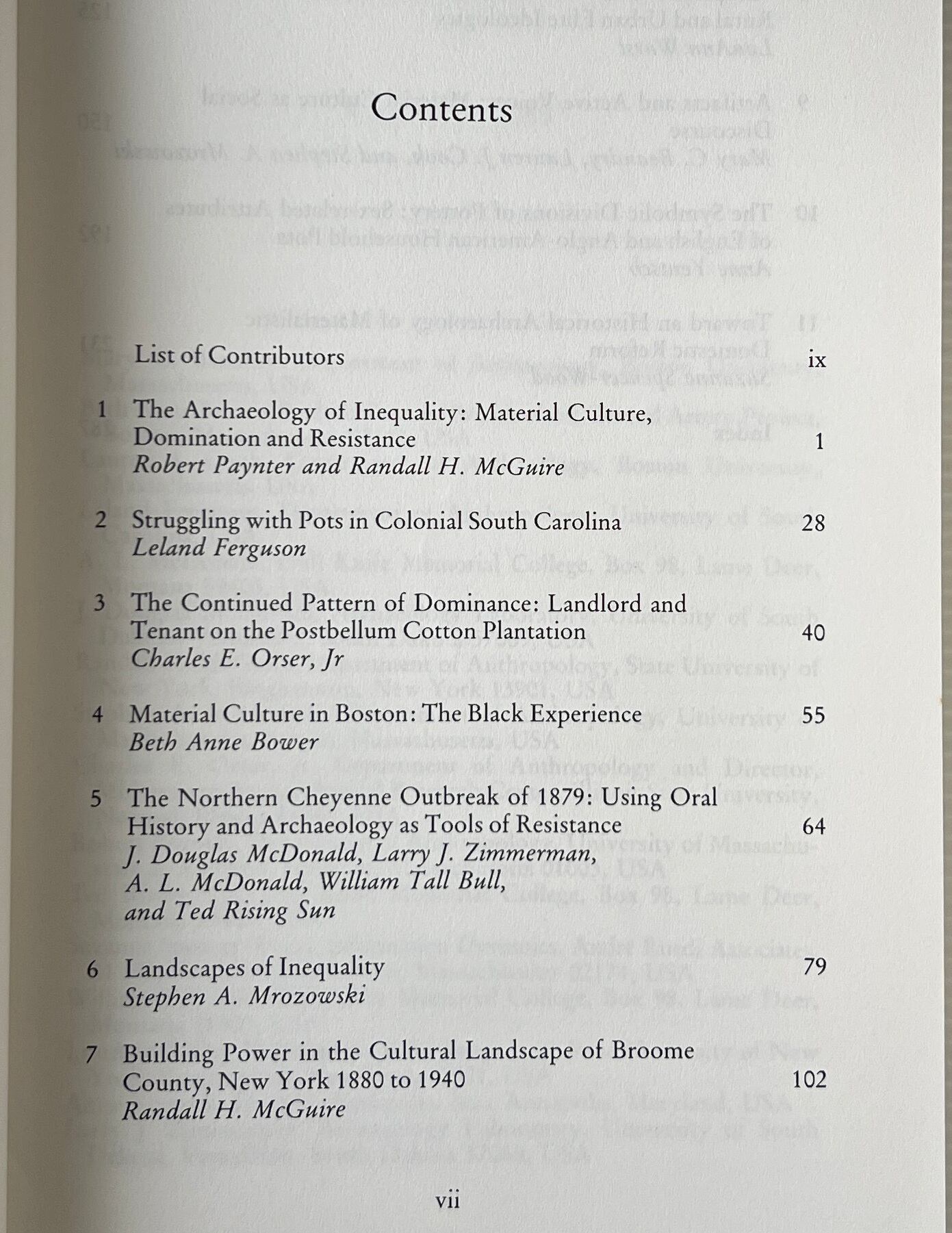 The Archaeology of Inequality / Randall H. McGuire and Robert Paynter / Blackwell