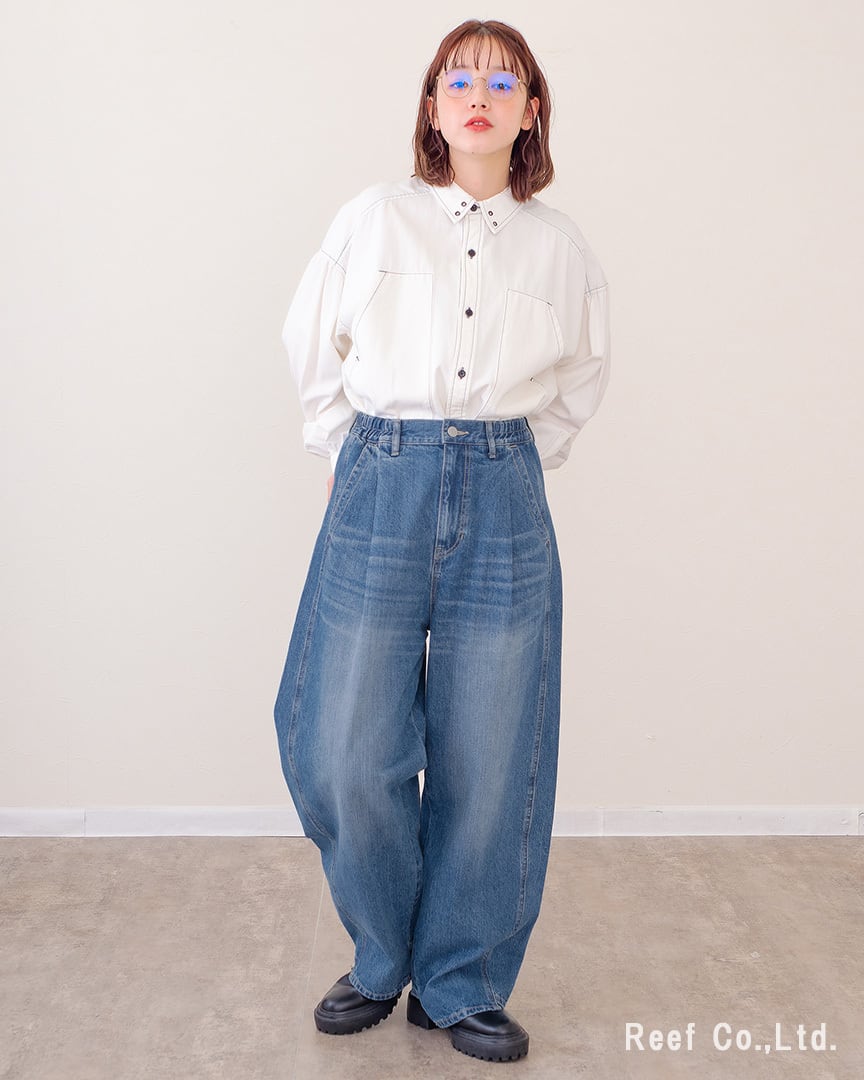 FLORENTデニムカットソー 11OZ COTTON WIDE DENIM | PANTS | Florent｜フローレント