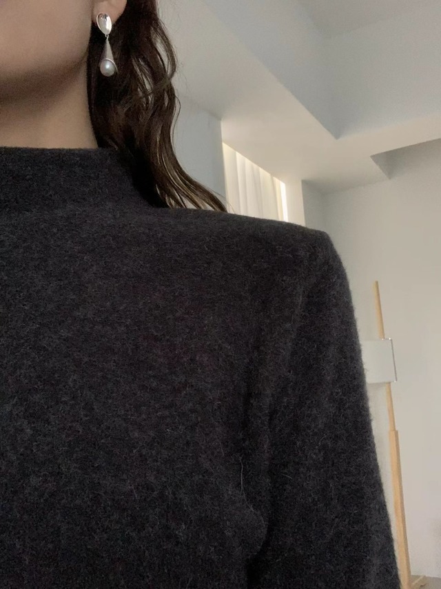 (即納) LIFFEY / Wool half turtle nack tee 2color