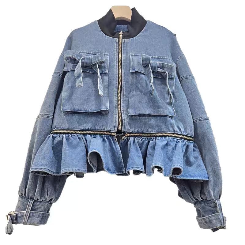 フリルのデニムアウター MYU FRILL DENIM JACKET フリル デニム
