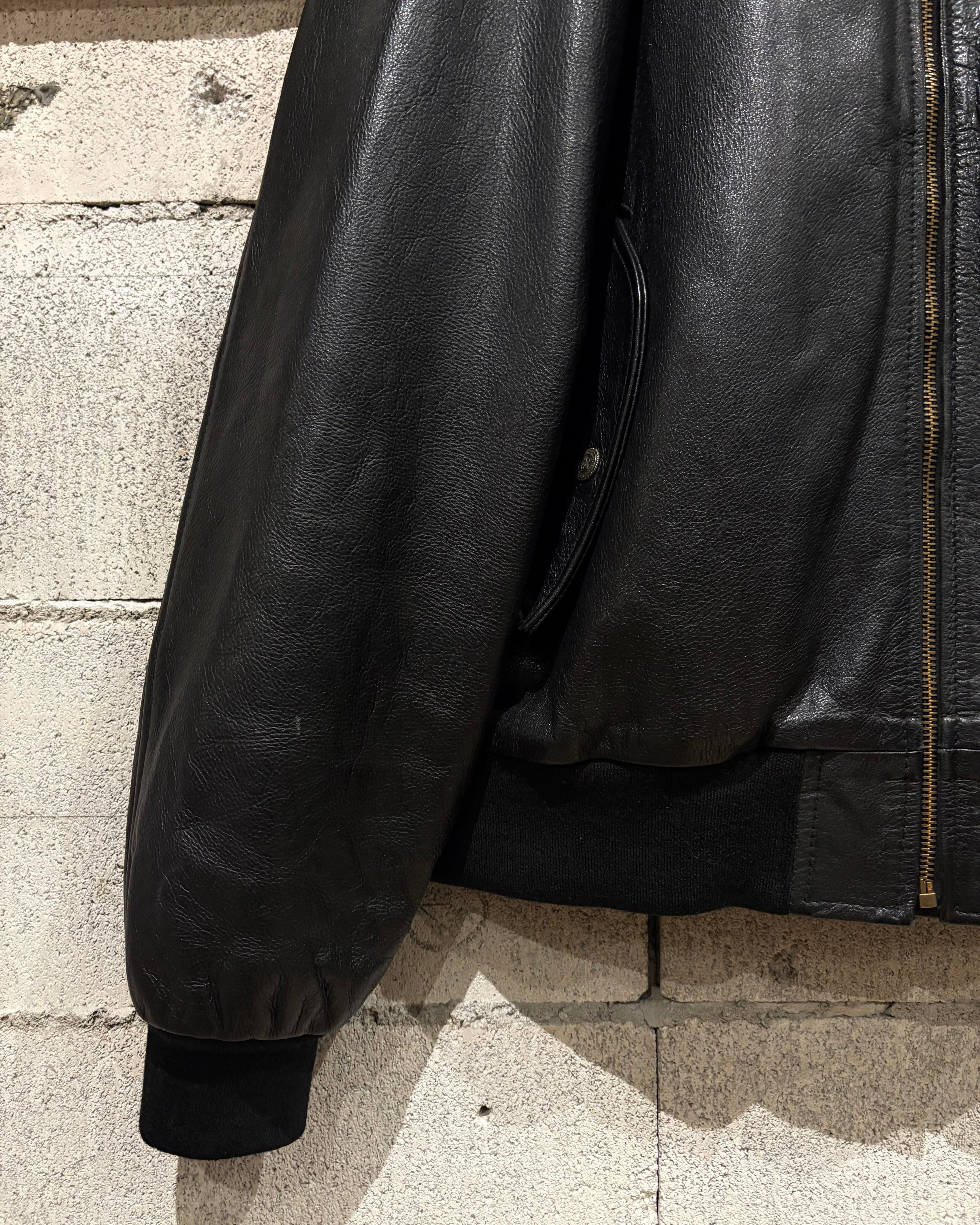 Caka otto】 “Redskins” Flight Detail Vintage Leather Jacket | Caka