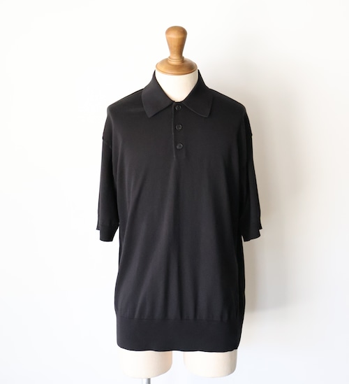MEIAS “ CO / SI Knit Polo PO ( Black )”