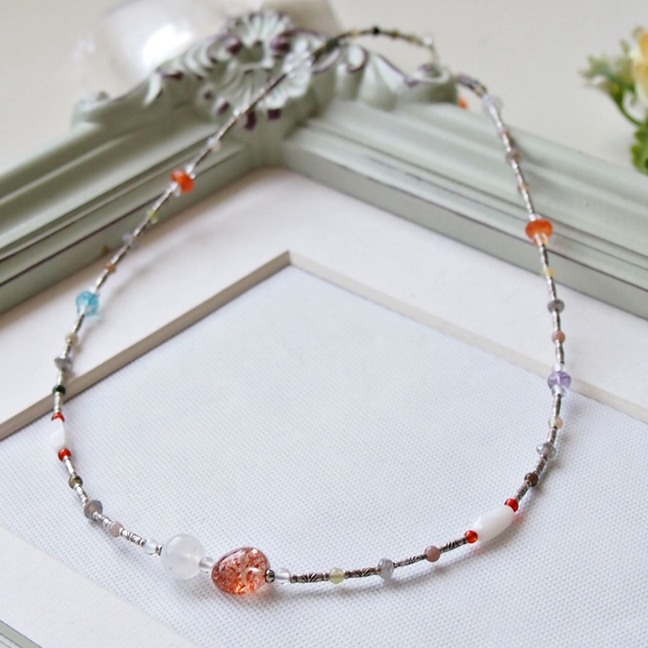 白珊瑚/天然石/ネックレス/カレンシルバー | ChocoRal Jewelry