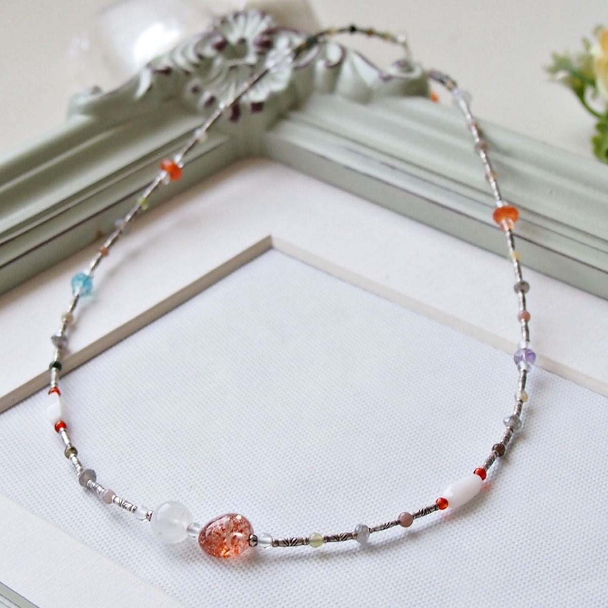 白珊瑚/天然石/ネックレス/カレンシルバー | ChocoRal Jewelry