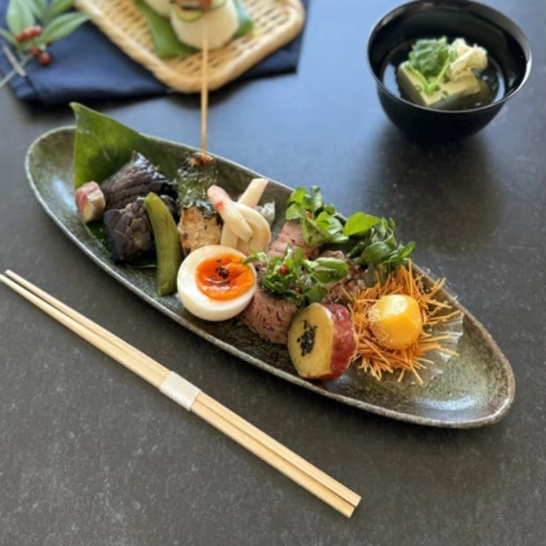 2セット【3枚】新品 日本製 美濃焼 土物 焼き物皿 長皿 焼き魚 オードブル 日本製 美濃焼 スリム 秋刀魚皿 焼き物皿 オードブル皿 | うつわと