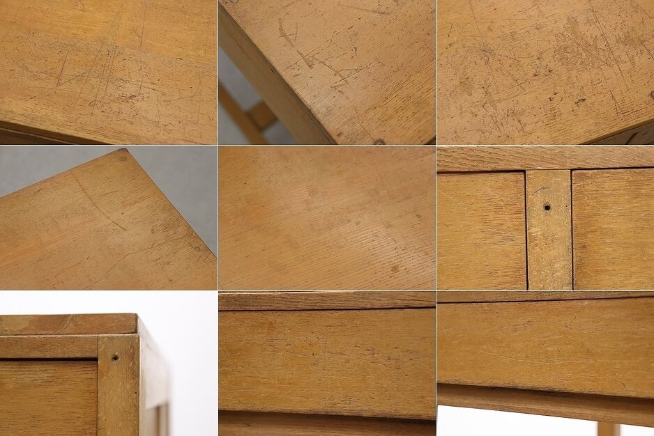 沼津店】レトロ 無垢材 片袖机 作業台 PC デスク 書斎 展示台 飾り台