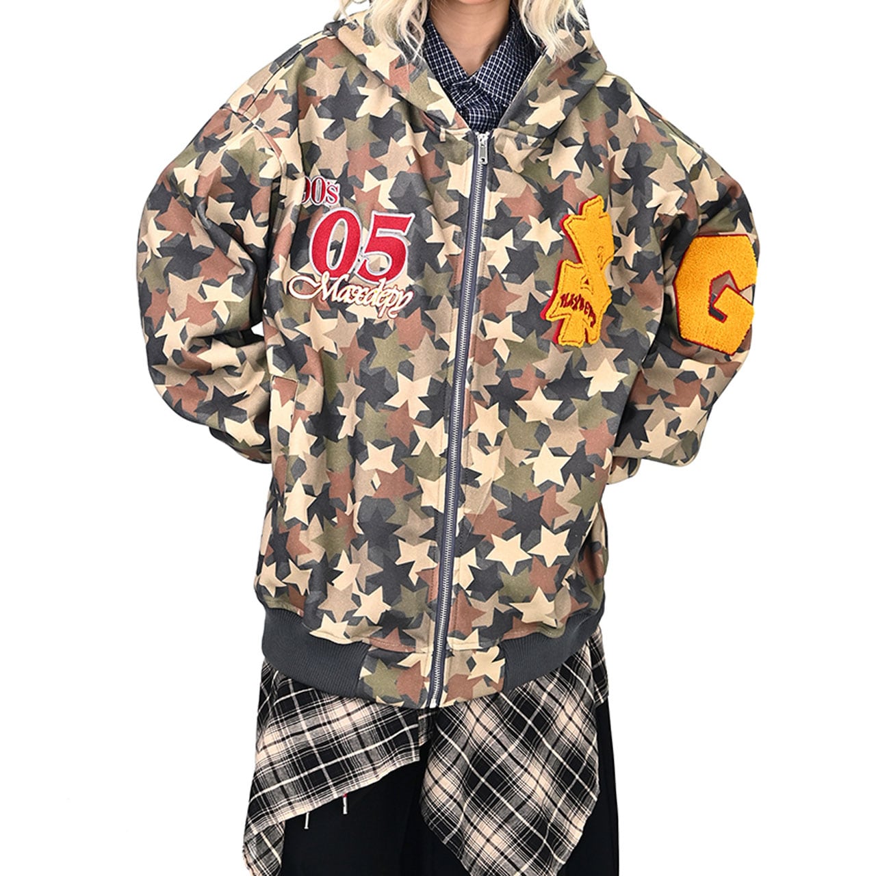 スターカモフラージュジップパーカー R01037
