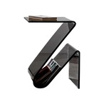 サイドテーブル Ｚ型 収納 アクリル製 小型テーブル ベッドサイドキャビネット クリアエンドテーブル ミニマリスト ナイトスタンド リビングルーム バスルーム 寝室用 グレー