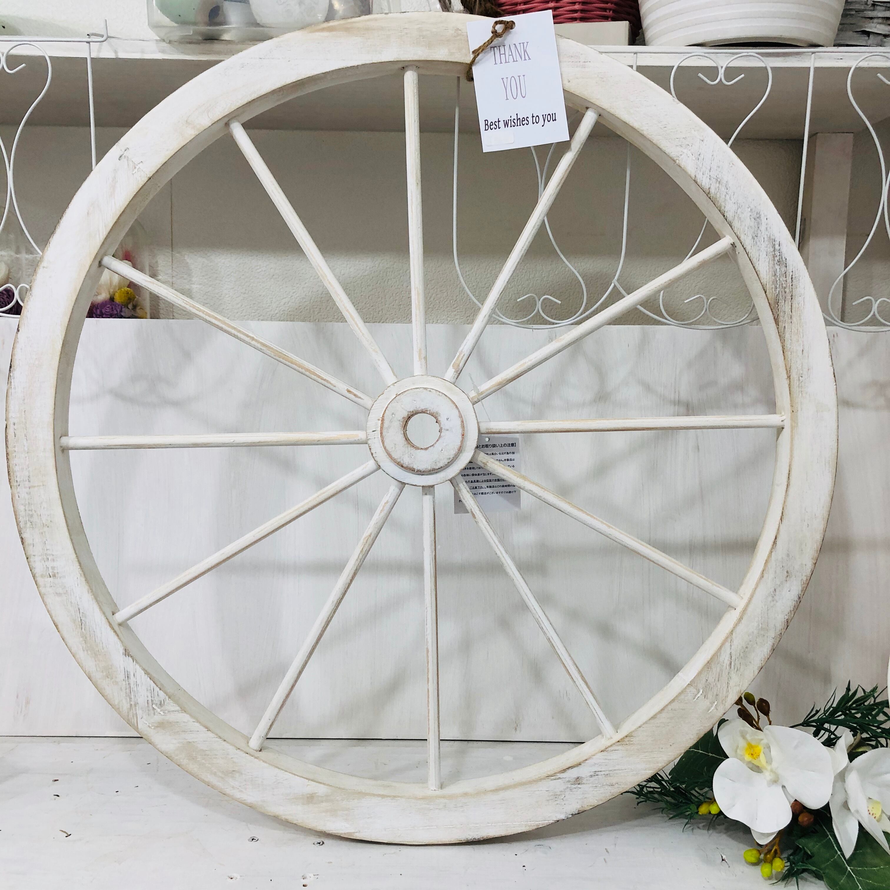 木製 ホイール インテリア ガーデニング Hanatozakkato
