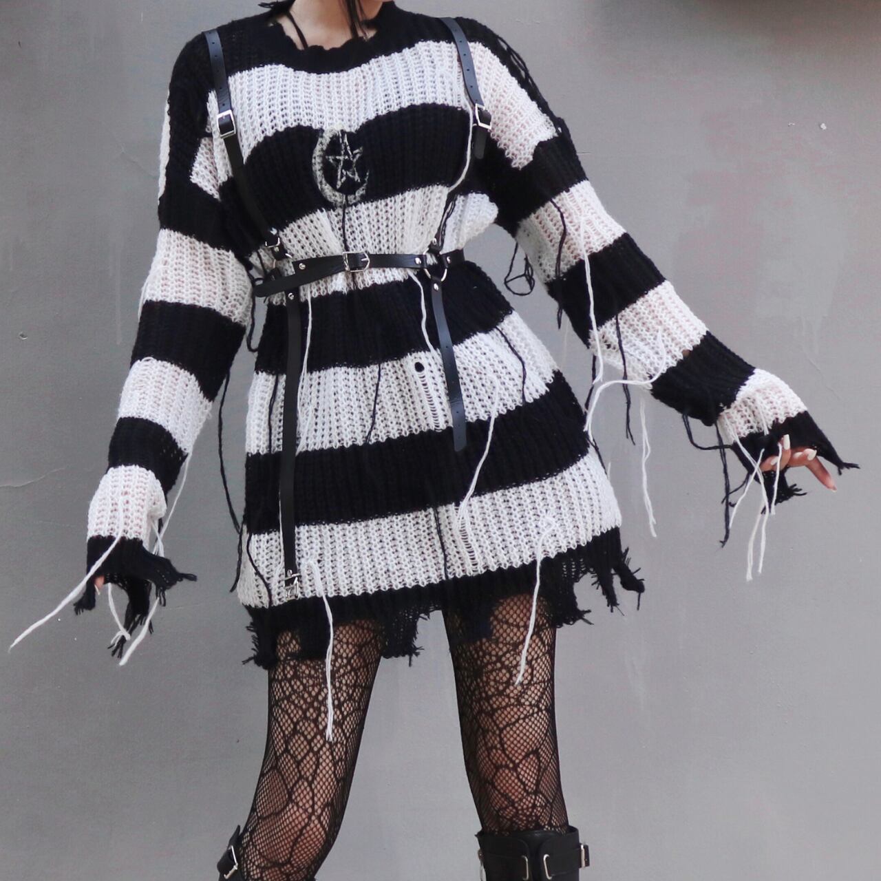 ダメージボーダーセーター 1317