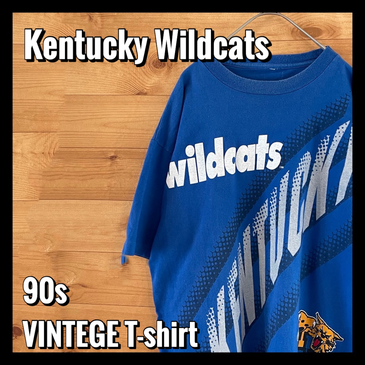 【Kentucky Wildcats】90s ビックプリント ワイルドキャッツ バスケ Tシャツ USA古着