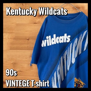 【Kentucky Wildcats】90s ビックプリント ワイルドキャッツ バスケ Tシャツ USA古着