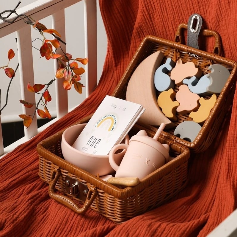 テディベアbaby♡カゴ&あひるset