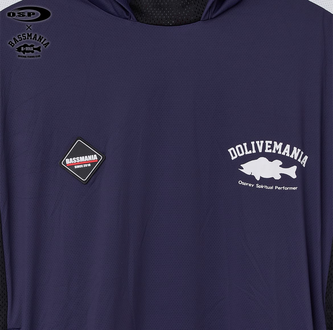O.S.P. DOLIVEMANIA フーディー Lサイズ O.S.P×bassmania カレッジロゴサーマルパーカー | O.S.P,Inc