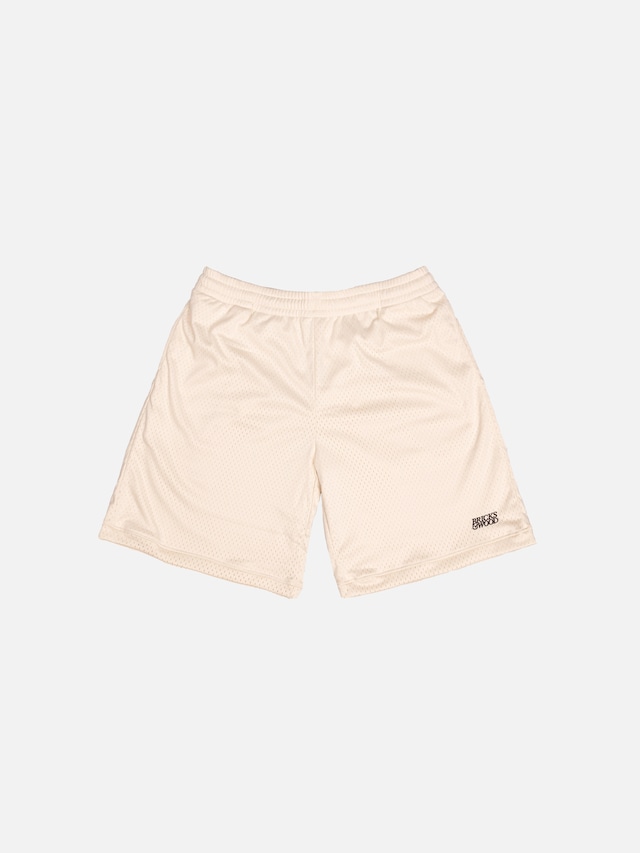 BRICKS & WOOD | Mesh Logo Basketball Shorts / Cream